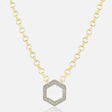 Harwell Godfrey - 18" Mini Diamond Hexagon Foundation Rolo Chain
