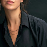 gigiClozeau: Classic Gigi BLACK necklace yellow gold