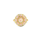 Buddha Mama: Pink Mandala Coin Ring