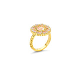 Buddha Mama: Pink Mandala Coin Ring