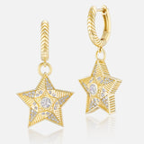 Harwell Godfrey - Supernova Star Drop Huggie Earrings